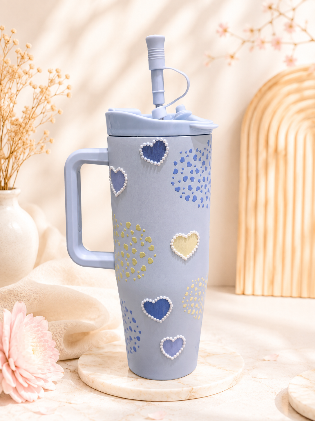SITARAYURI Heart Pearl Tumbler