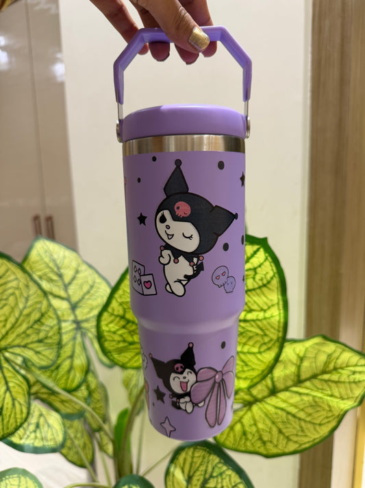 Kawaii Purple Character Sipper