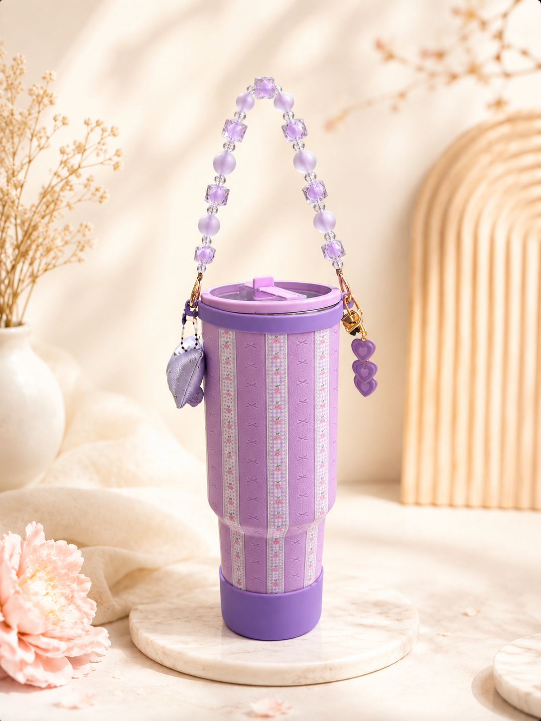 Bow Tumbler with Charms