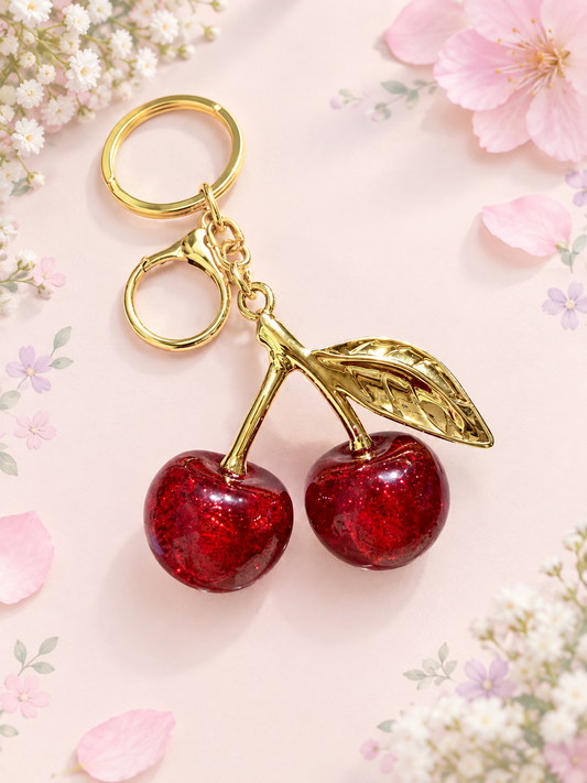 Cherry Charm Keychain