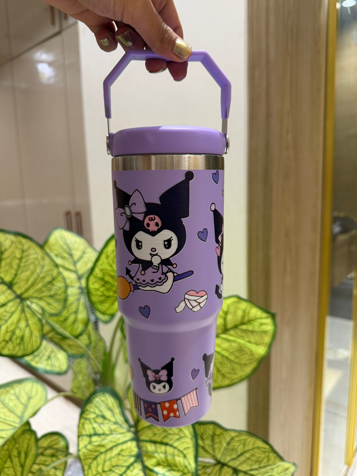 Kawaii Purple Character Sipper
