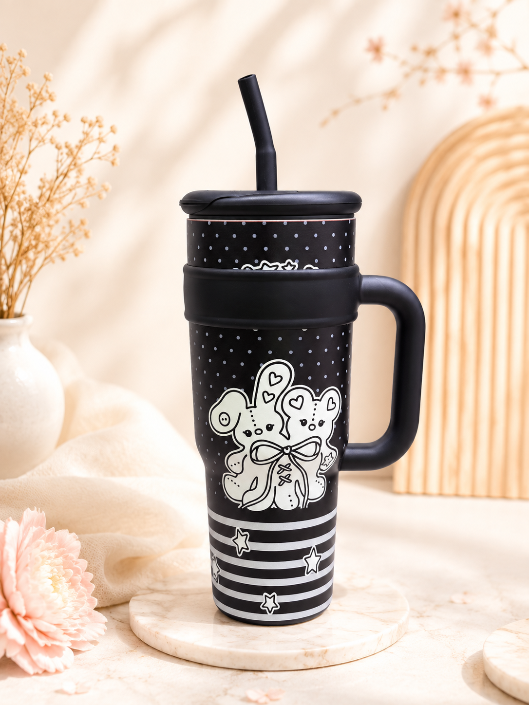 Handled Straw Tumbler