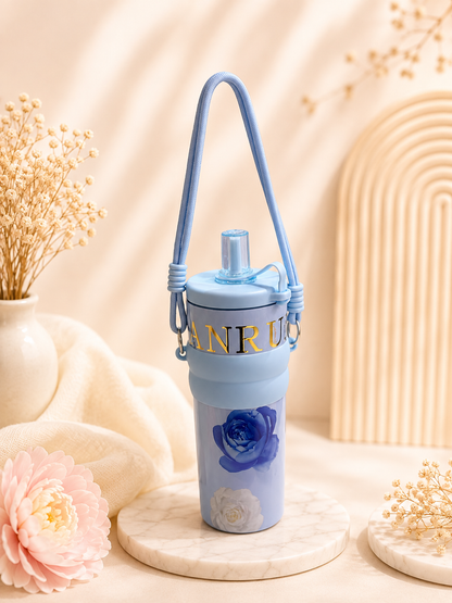 Floral dori Handle tumbler