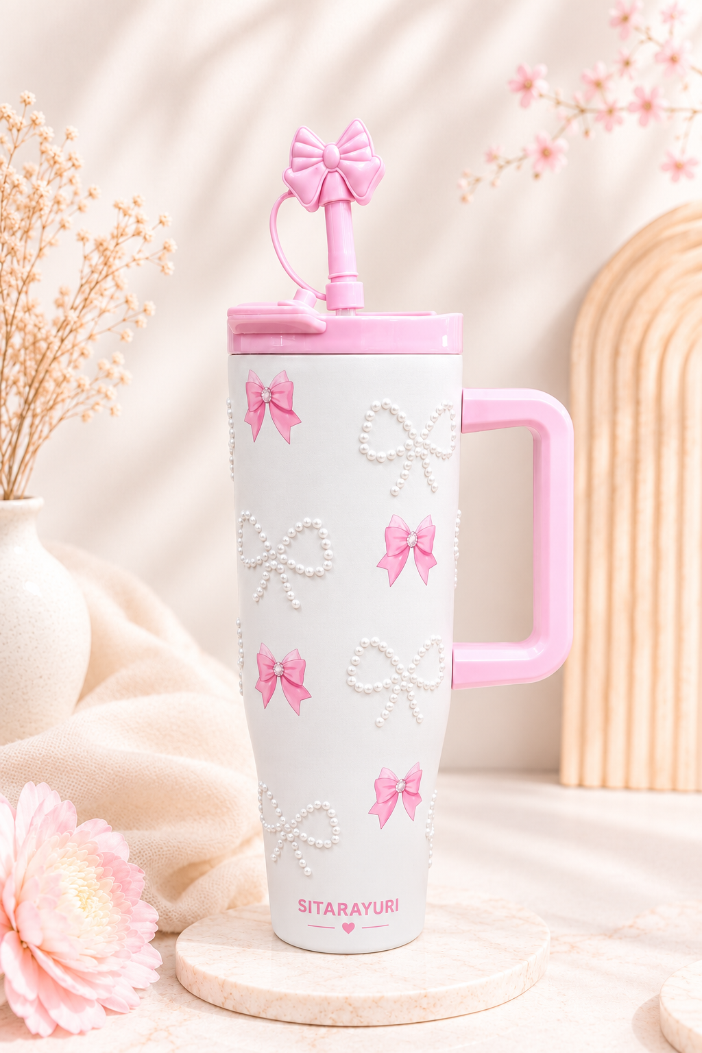 SITARAYURI Bow Pearl Tumbler